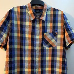 Oakley Short Sleeve Button Down Plaid Shirt XL